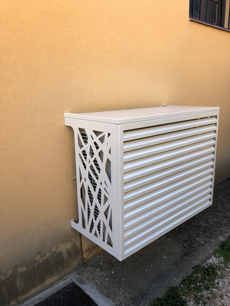 cache climatisation aluminium