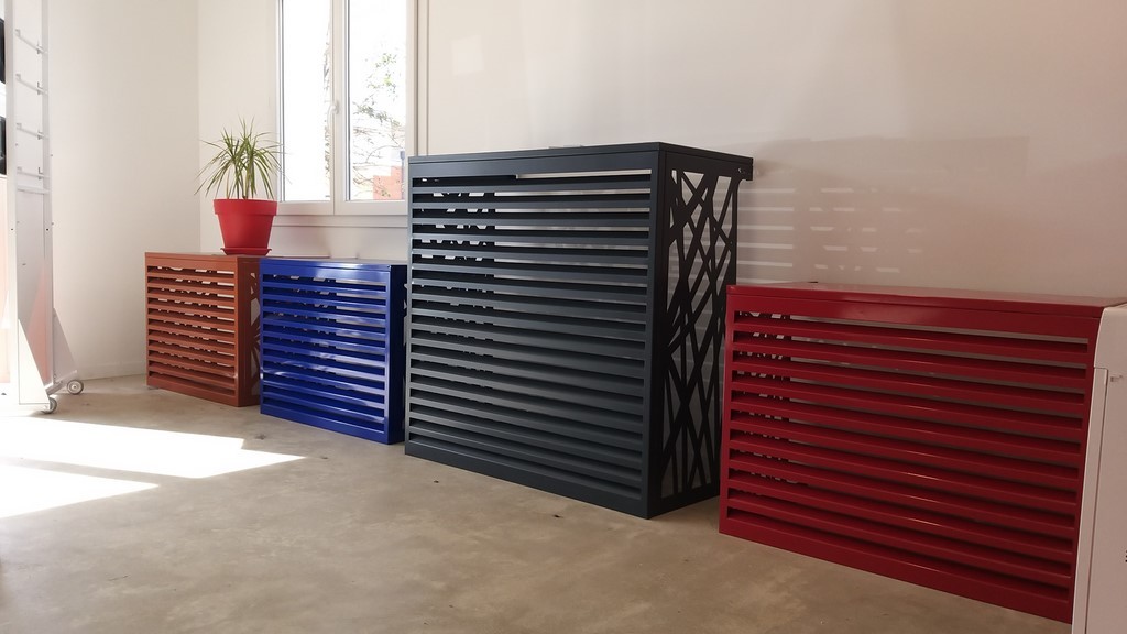 cache climatisation sur mesure coloré