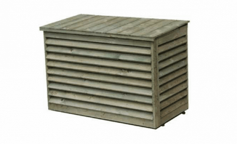 cache groupe climatisation bois