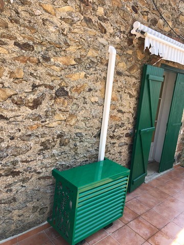 cache climatisation vert