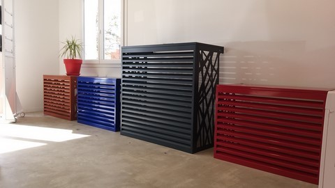 cache climatisation sur mesure coloré